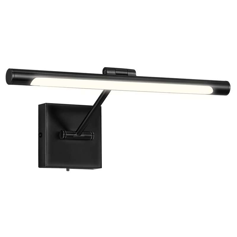1-Light Dimmable LED Picture Light 3000K/4000K/5000K Adjustable, 640 Lumens, 4.33" H x 16" W x 9.06" D, Matte Black
