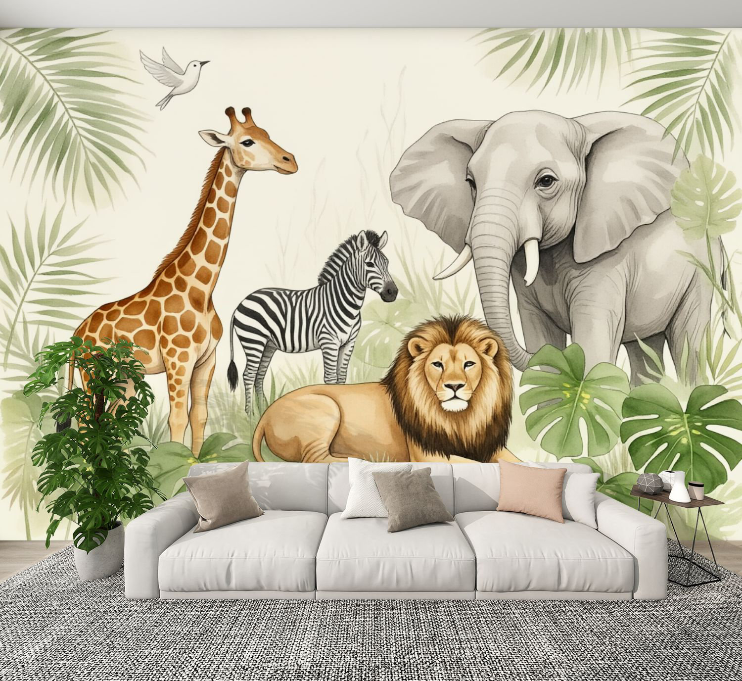 Red Barrel Studio® Modern Peel and Stick Wallpaper Safari Jungle ...