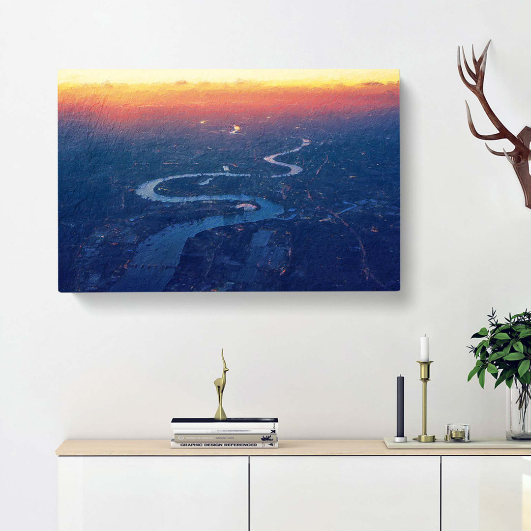 London City Skyline & The River Thames - Wrapped Canvas