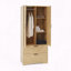 Armoire de rangement en bois avec miroir à induction