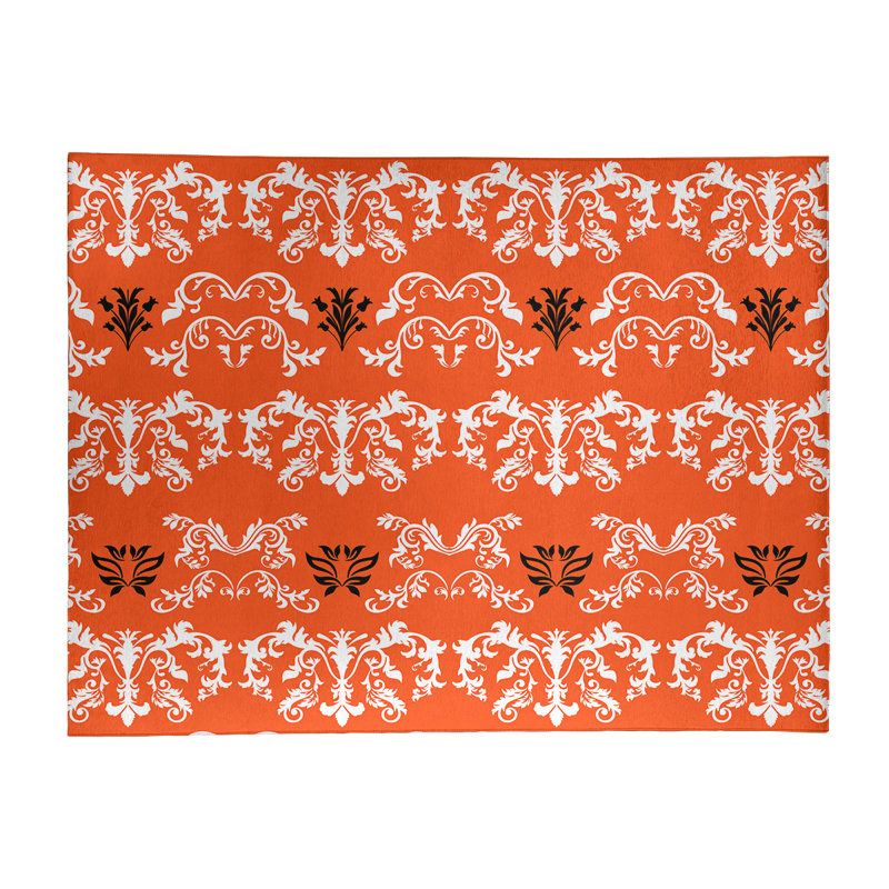 Damask Indoor Rug, Rectangle 9' x 12'