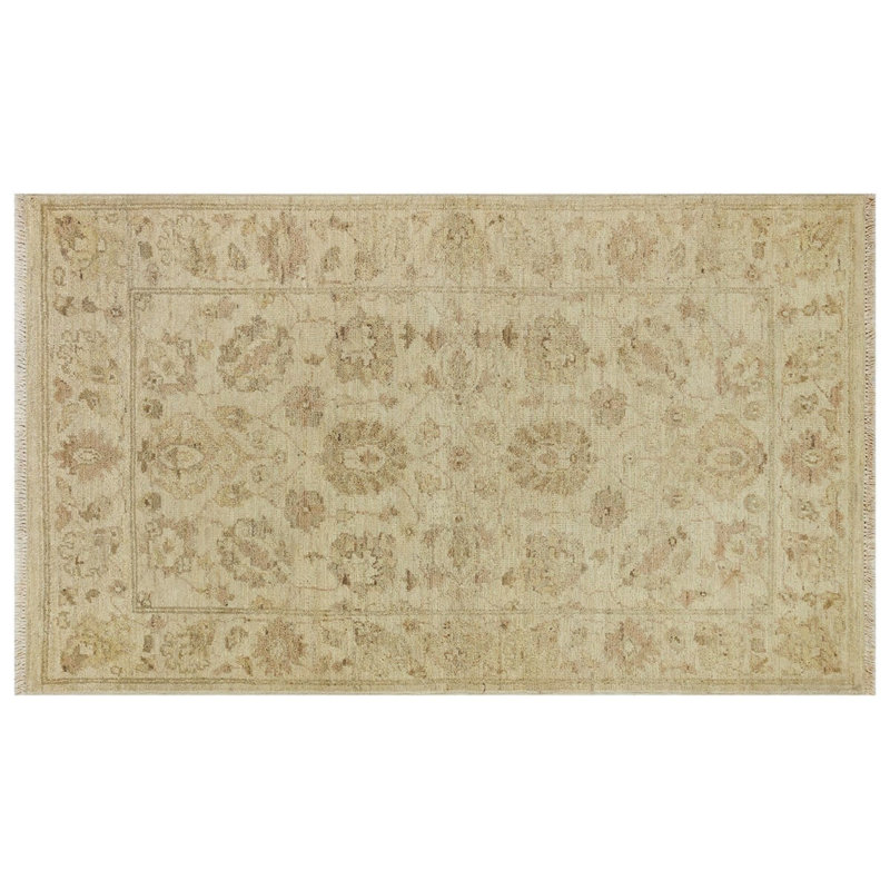 Tapis de couloir beige tissé à la main Jylène
