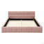 Structure de lit tapissier avec tissu épais, lit plateforme en chenille avec tête de lit et structure solide. Aucun sommier tapissier requis-611785886