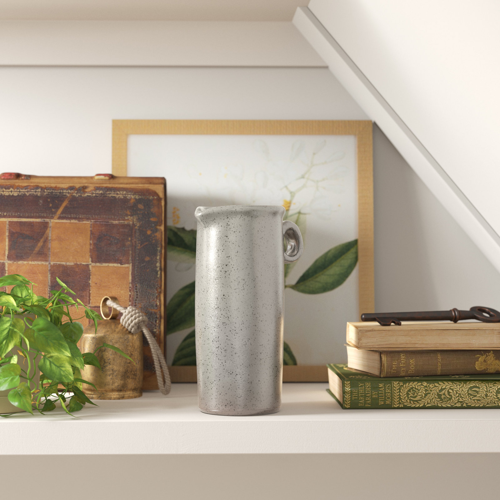 Towne Handmade Ceramic Table Vase, 8.85" H x 3.74" W x 5.31" D