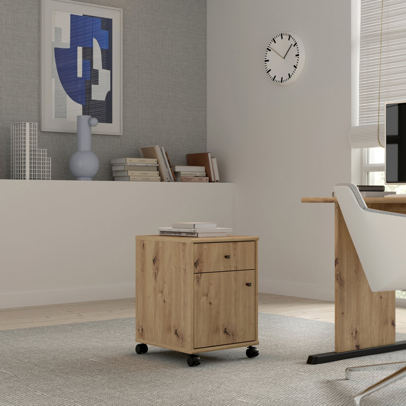Tempra2 38.6 cm W 1 -Drawer Filing Cabinet, Brown