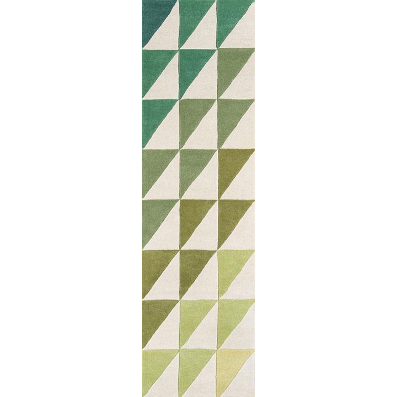 Glory Hand Tufted Wool Lime/Green/Ivory Rug, Runner 2'3" x 8'