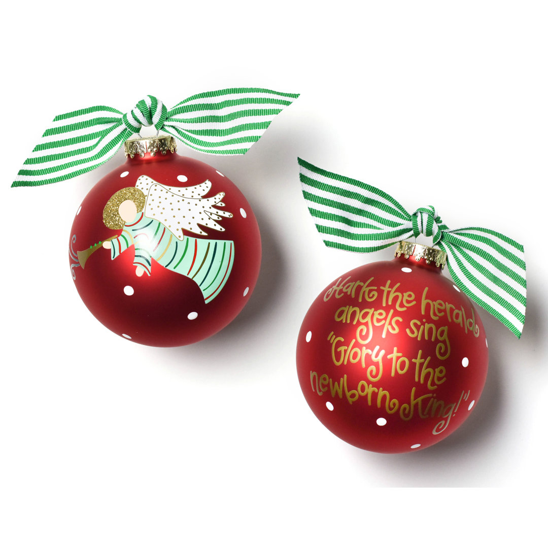 3.94'' Glass Religious & Spiritual Ball Ornament Coton Colors by Laura Johnson