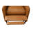 Brown Finish Mid-Century Modern Pushback Manual Recliner Tapered Legs Linen Textured Fabric High Back Subtle Channel Detail Primary Living Room-1383628880