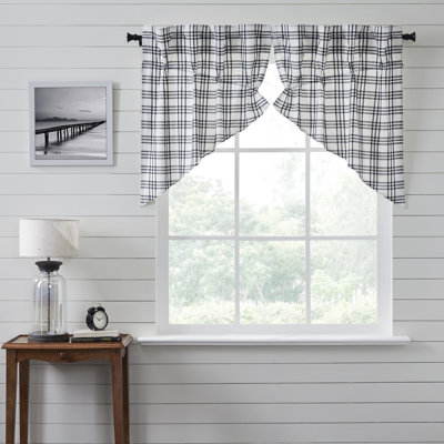 Sawyer Mill Cotton Plaid Swag Window Valance