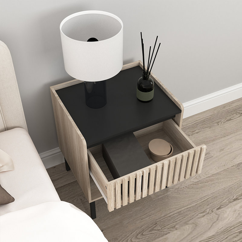 Tables de chevet style grille (ensemble de 2)
