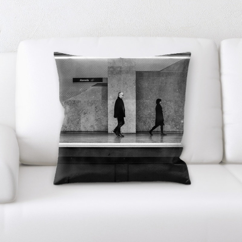 Train Microsuede Reversible Throw Pillow