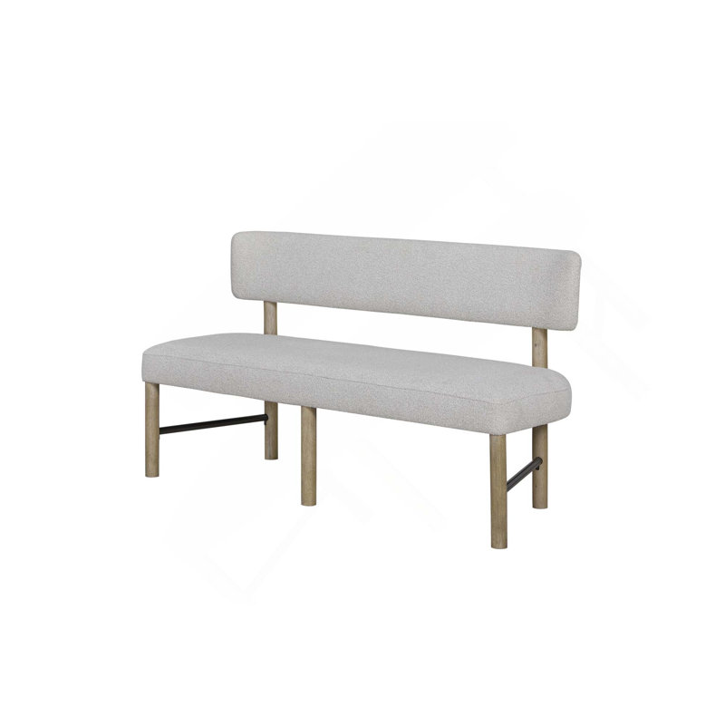 Upholstered Dining Bench With Backrest