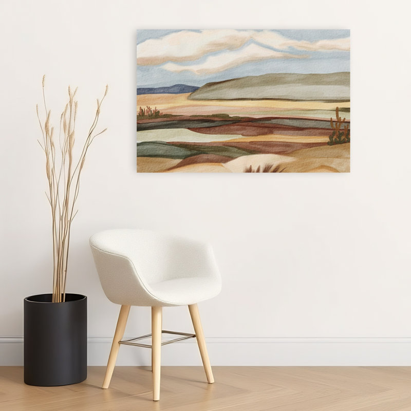 «Southwestern Desert Vista Peaceful Serene Tranquil Landscape Nature», art mural