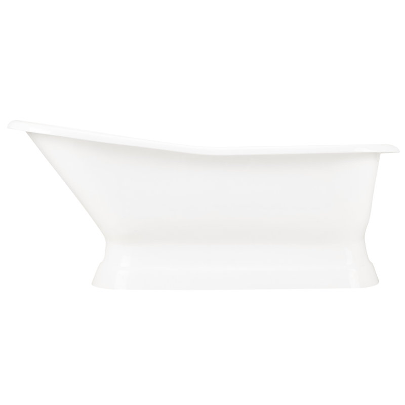 Jude 66" Cast Iron Soaking Freestanding Tub with Pre-Drilled Overflow Hole and Tap Deck - Less Drain