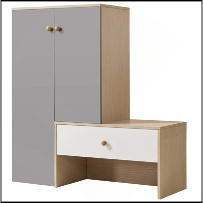 Multi-Functional Shoe Storage Bench  Shoe Cabinets,  Shoe Rack With Bench, Adjustable Shelves For Hallway, Entryway, White  Gray