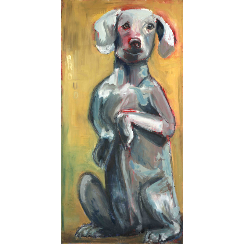 Tall Dog by Tori Campisi - Wrapped Canvas Painting, 114 cm H x 57 cm W