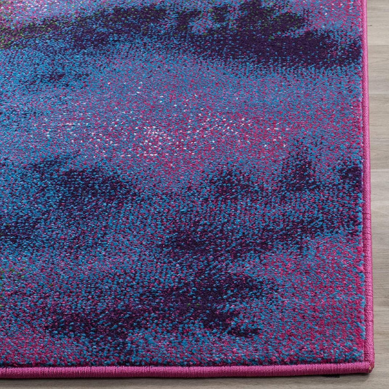 Tapis rose / mauve Clara, Rectangle 2 pi 7 po x 5 pi