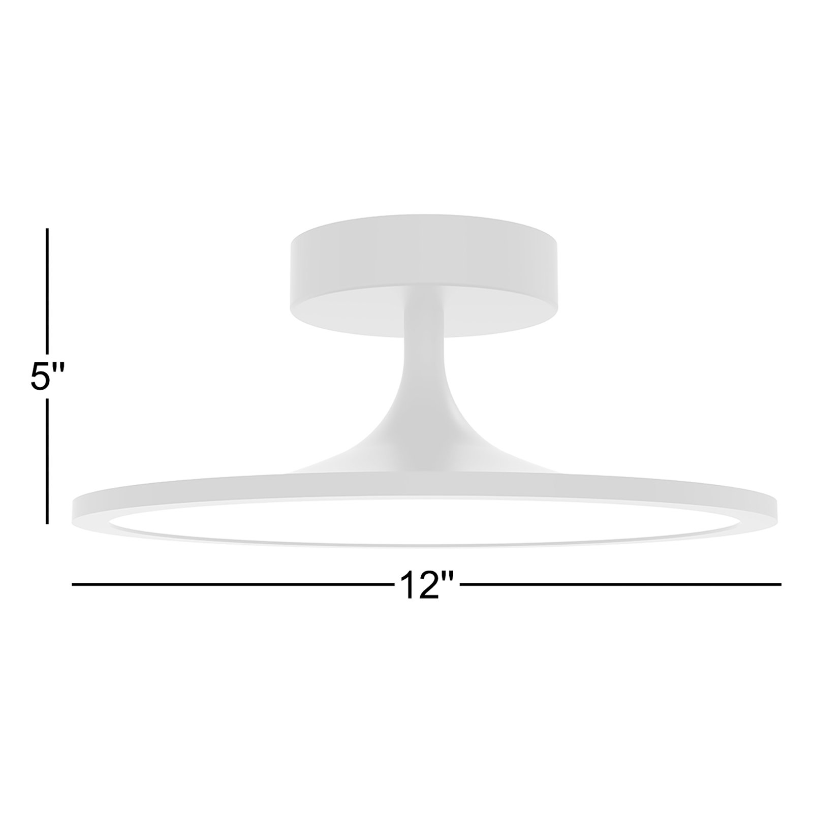 Daveney Single Light LED Semi Flush Mount, Matte Black