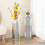 Glass Flower Tall Vase Room Crystal  Decor Nesting Vase (Set of 2)-1417681149