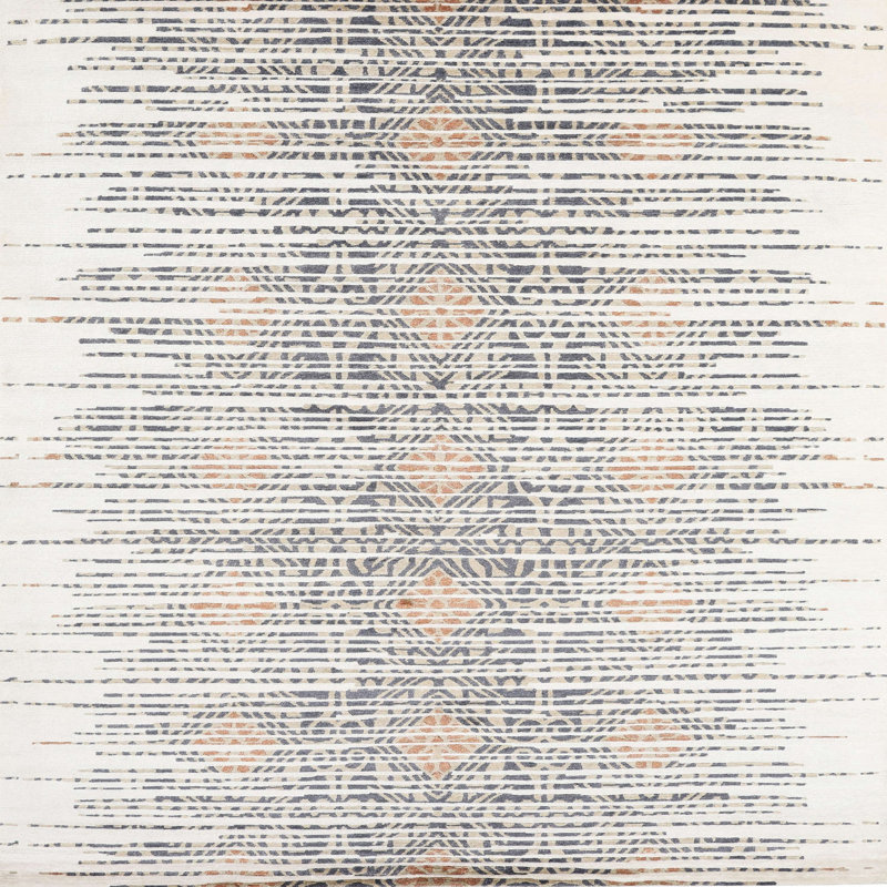Tapis gris/brun/beige contemporain, Carré 3 pi