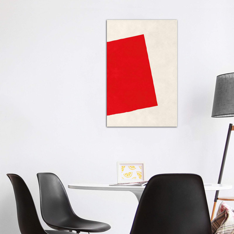 « red square (after albers) », impression, H 48 po x l 32 po x P 1,5 po, Toile tendue