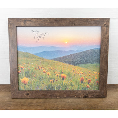 Spiritual " Be The Light Landscape Sunset " Print