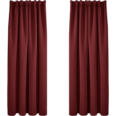 17 Stories Noiseucing Thermal Insulated Curtainsout Curtains Pencil Pleat Curtains Curtains For Boys Living Room 2 Panels