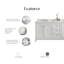 Bernardo Queen 72" Sink Carrara Quartz Countertop Bath Vanity with Faucet-358066331-358067045