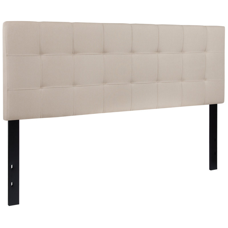 Tête de lit tapissier capitonnée Ciriaca, Beige, Grand