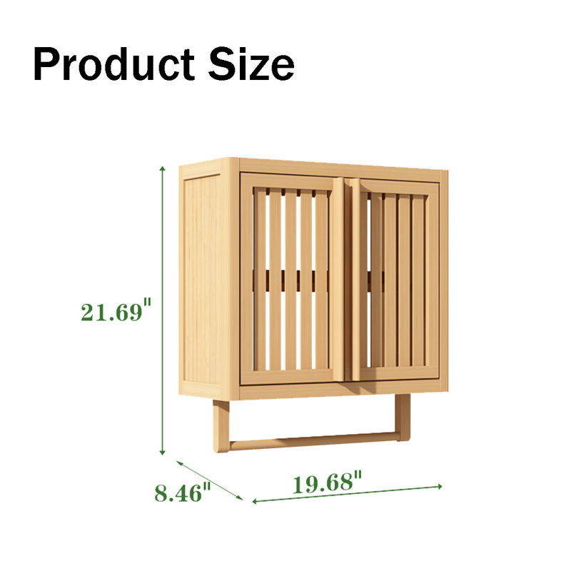 Layanne Solid Wood Mounting / Installation Required Bathroom Cabinet
