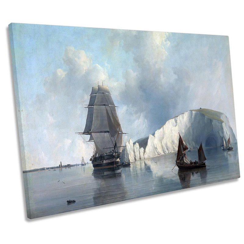 E.W Cooke Needles Isle Of Wight - Wrapped Canvas Print, 40.6cm H x 61cm W x 2cm D