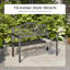 43.7''L Powder Coated Steel Outdoor Bencl