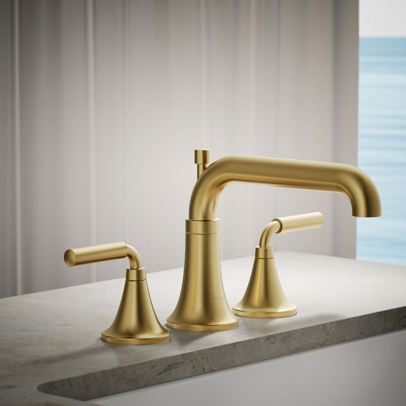 Tone Bath Faucet Trim With Diverter Spout, Brushed Gold