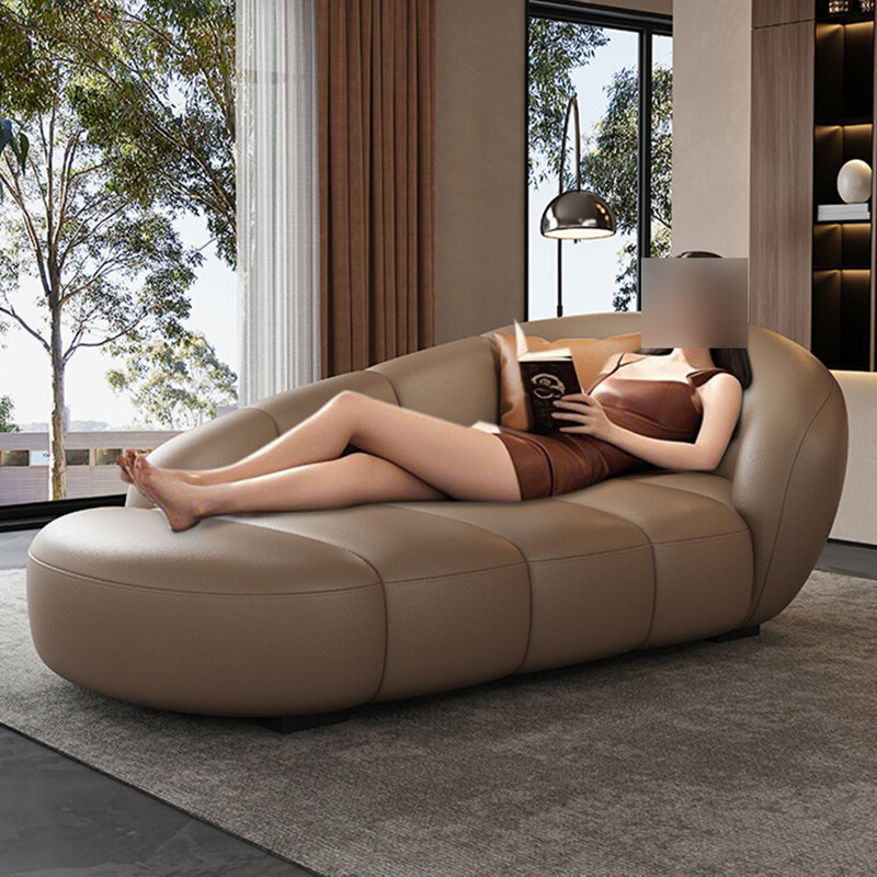 Méridiennes d'intérieur ergonomiques Minimalist Casual, Orienté à droite, Café