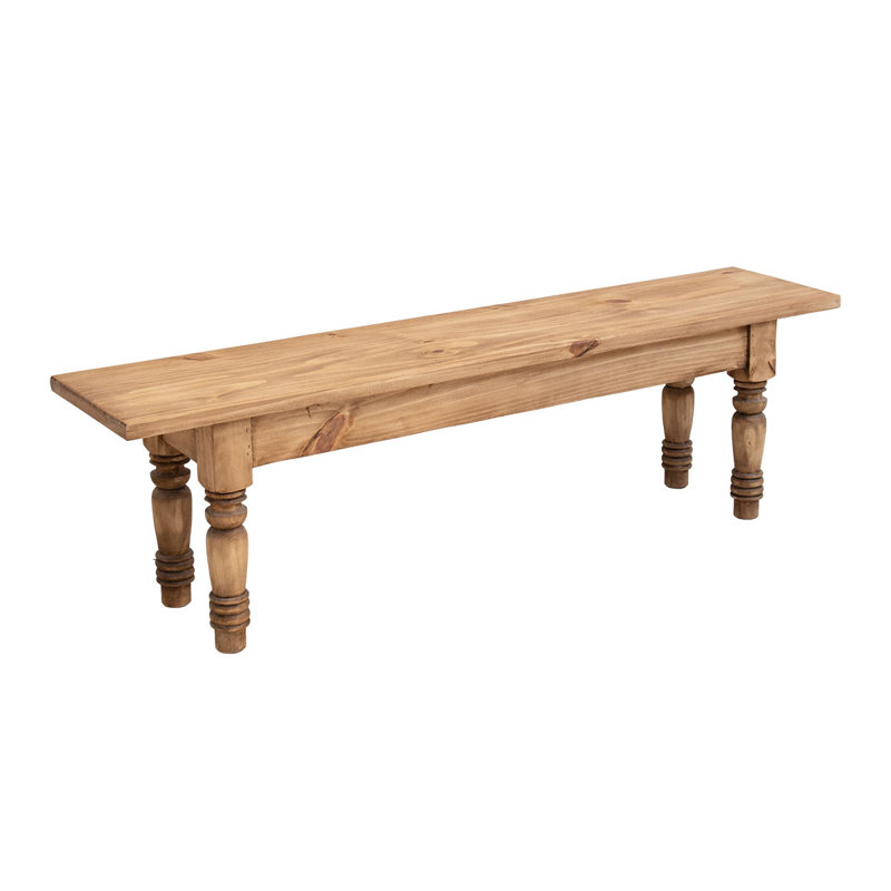 Banc en bois massif 5 pi, Brown