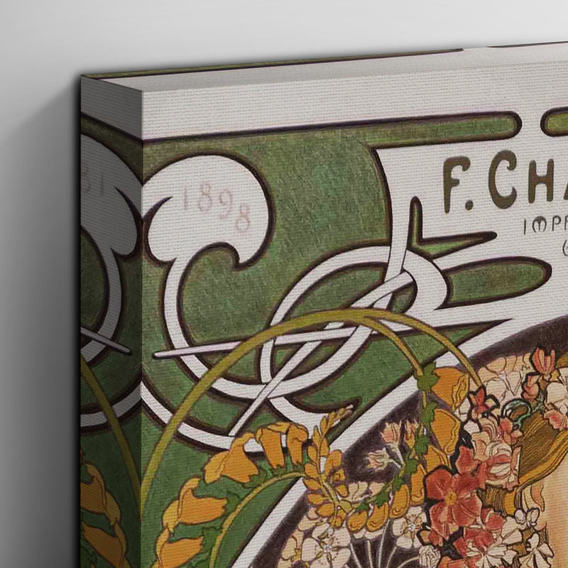 Champenois by Alphonse Mucha Vintage Advertisement on Canvas - Wrapped Canvas, 76cm H x 50cm W