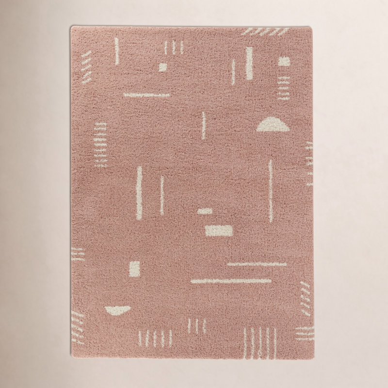 Tapis géométrique à poils longs Morin, Rectangle 8 pi 9 po x 12 pi