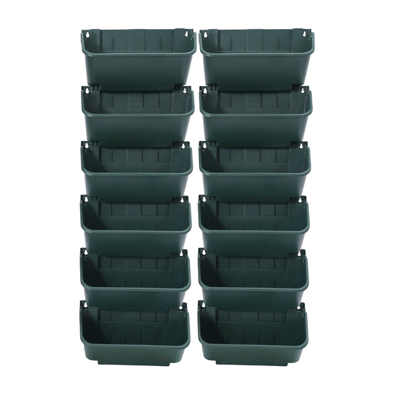 24PCS Set Wall-Mounted Planter, Green