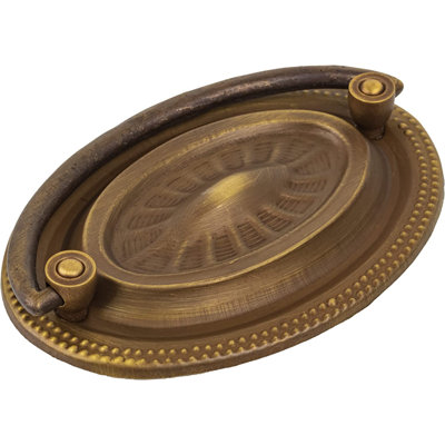 Hepplewhite Antique Brass Drawer Bail Pull ( Centers: 3" )