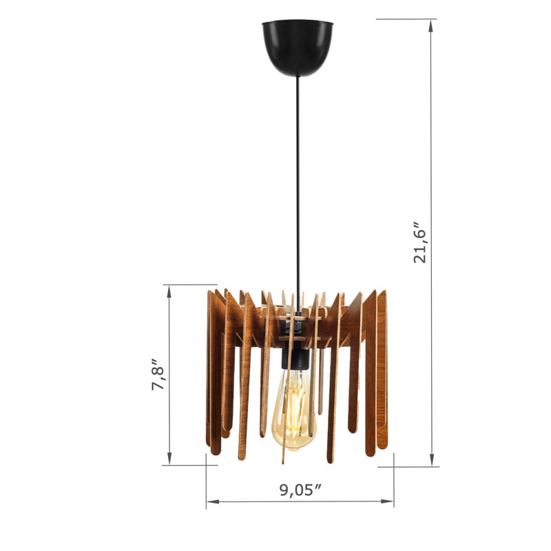 Lustre Lightbourn, Noyer / noir