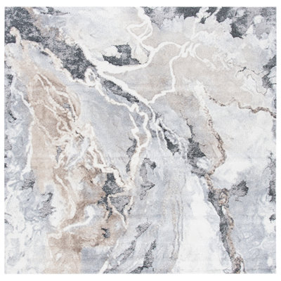 Makenna Abstract Gray/Beige Area Rug