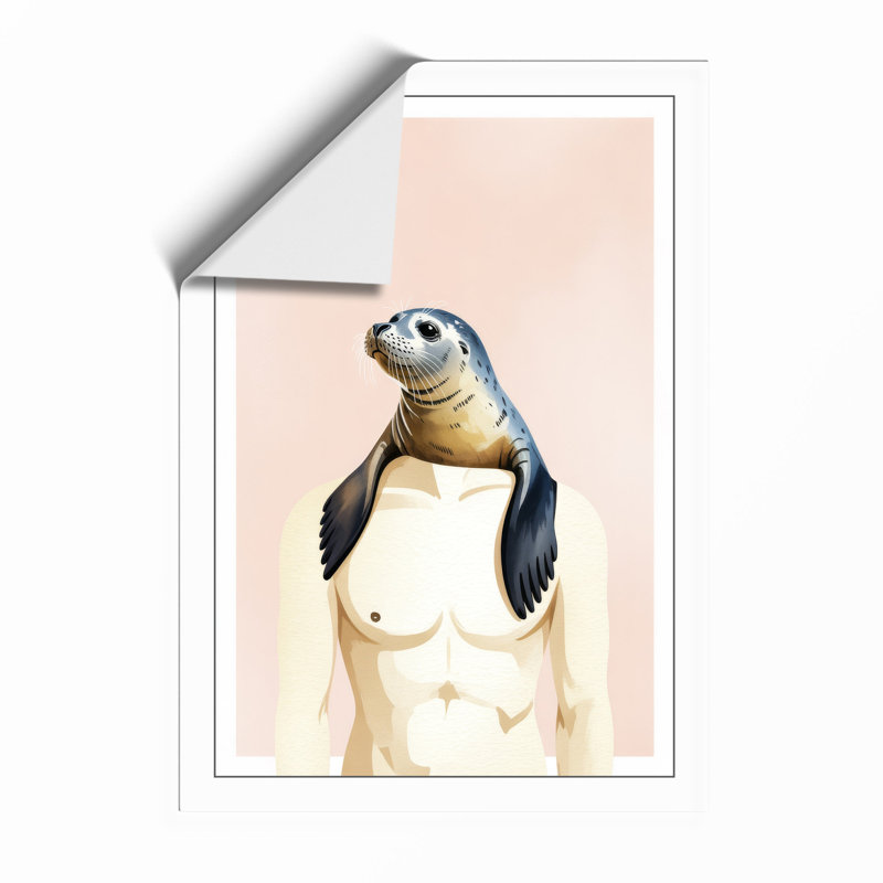 Seal In Waistcoat Novelty - Print, Unframed, A1 - 84.1 x 59.4 cm