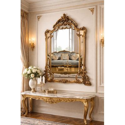 Miroir antique encadré de résine