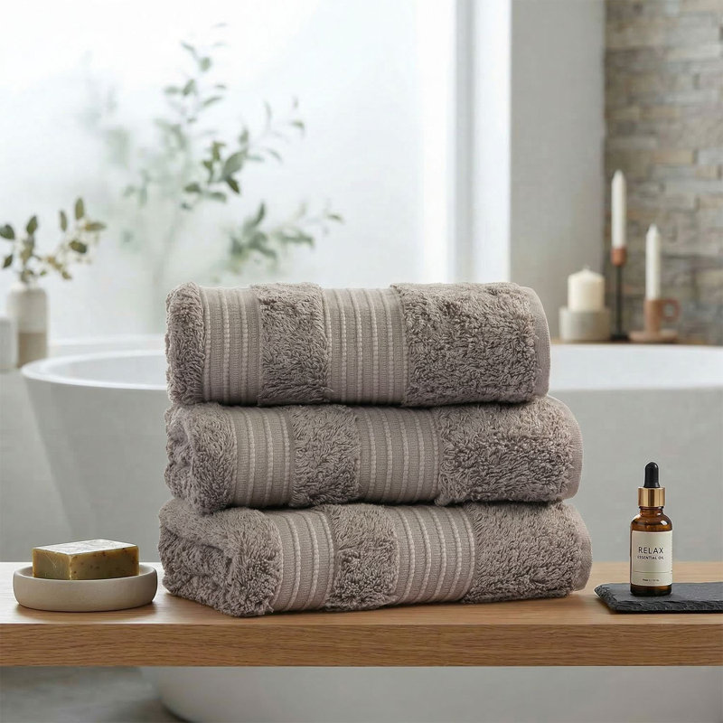 Premium Grey Wash Towel, 60% Cotton / 40% Bamboo, 11.8 x 19.7 inches | Ultra-Absorbent 20.2 oz/sq yd | Machine Washable, Gentle Cycle | Soft, Durable, Ideal for Spa, Home, and Gym Use | Quick-Drying Comfort