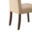 Ensemble de 2 chaises d'appoint en lin et noyer beige Gasha