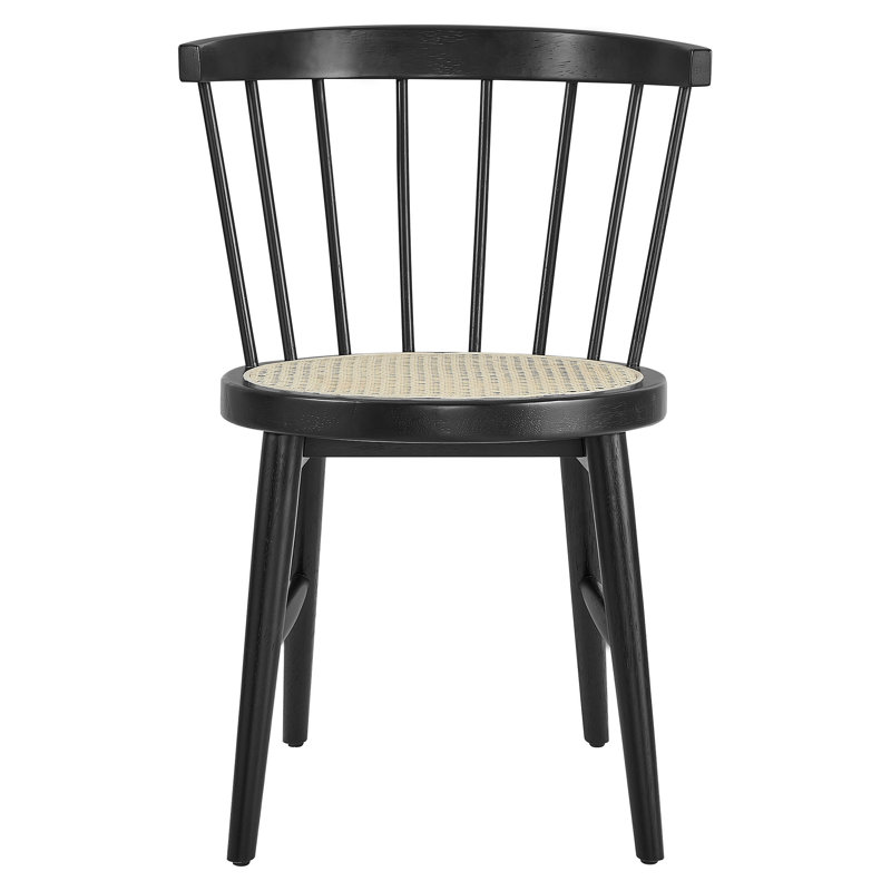 Ensemble de 2 chaises de salle à manger à dossier incurvé Lykke, Noir