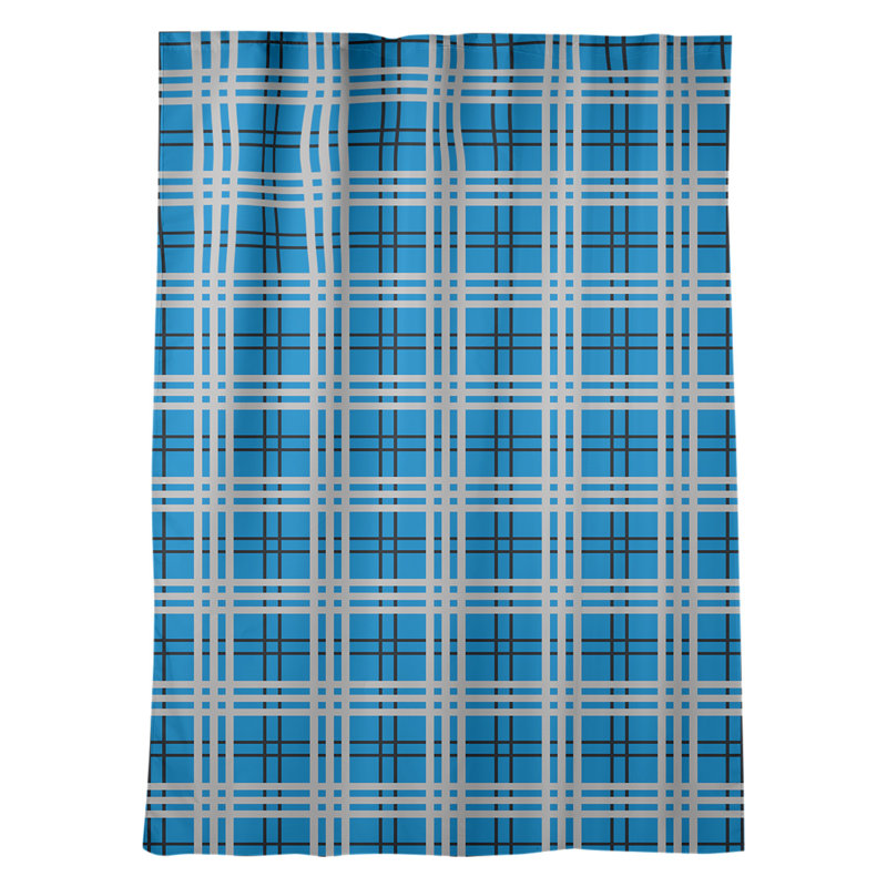 Room Darkening Curtain Single Panel, Blue/Gray