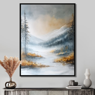 «Guelsind Parallel Peaks Of Abstract Mountain Landscape II - Minimalisme, art mural»