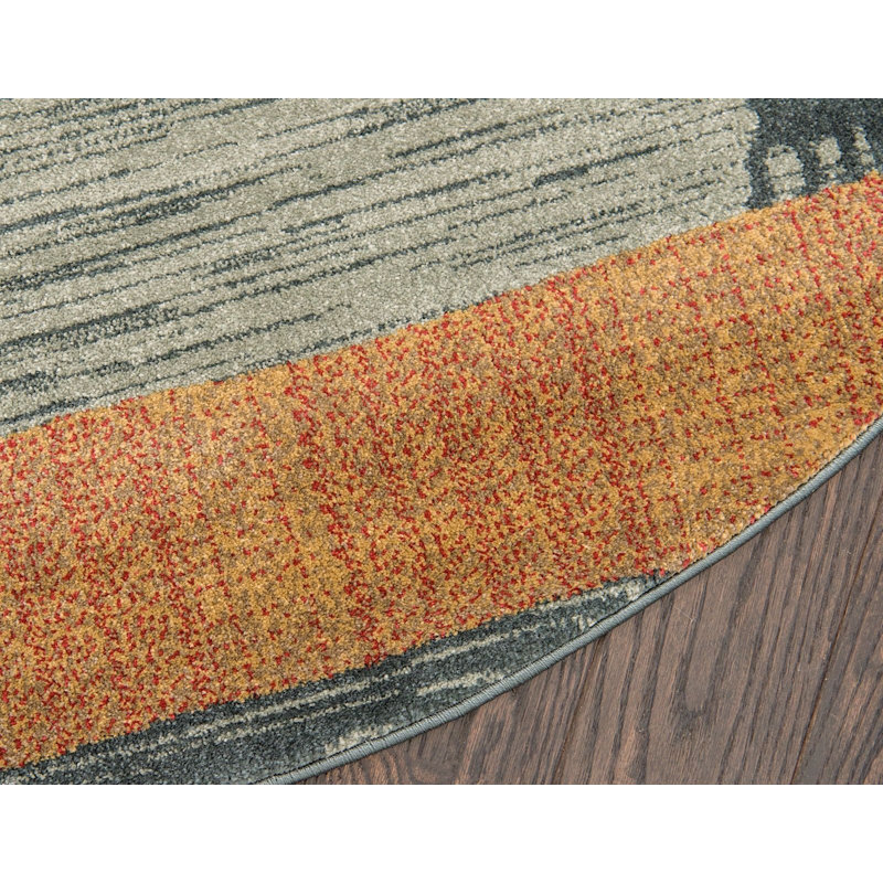 Lela Abstract Indoor Rug, Round 8'