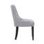 Chaise parsons capitonnée en bois massif et rembourrée en lin-555855030